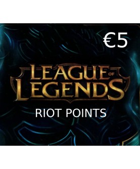League of Legends €5 Prepaid RP Card EUW Key EUROPE